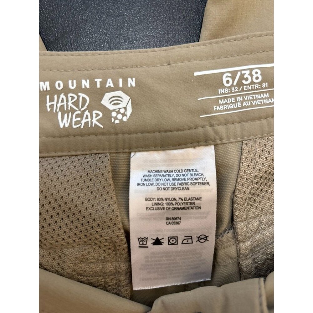 Mountain Hardwear Women's Hiking Pants Size 6/28 Khaki Stretch Nylon Outdoor - Picture 13 of 15